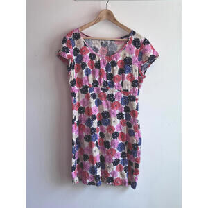 Boden Beautiful Floral Pointelle Knee Length Cotton Dress Size US 12R